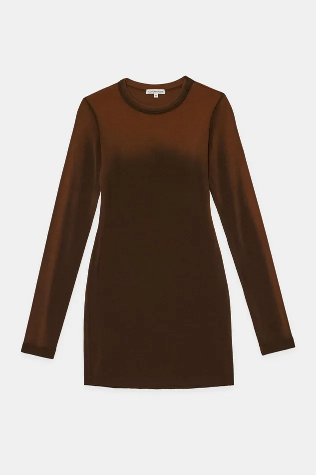 Women Verona Crew Mini Dress Chestnut Cast COTTON CITIZEN Dresses