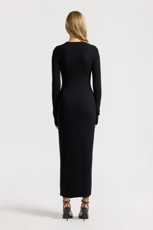 Women Verona Crewneck Maxi Dress Jet Black COTTON CITIZEN Dresses Women Verona Crewneck Maxi Dress Jet Black COTTON CITIZEN Dresses