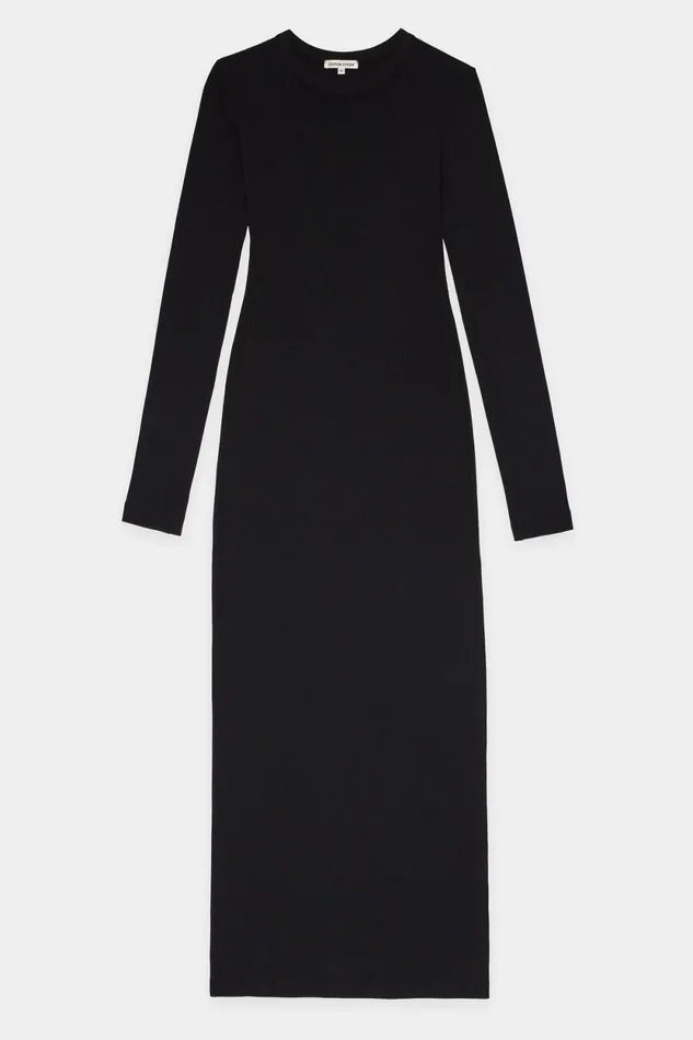 Women Verona Crewneck Maxi Dress Jet Black COTTON CITIZEN Dresses Women Verona Crewneck Maxi Dress Jet Black COTTON CITIZEN Dresses