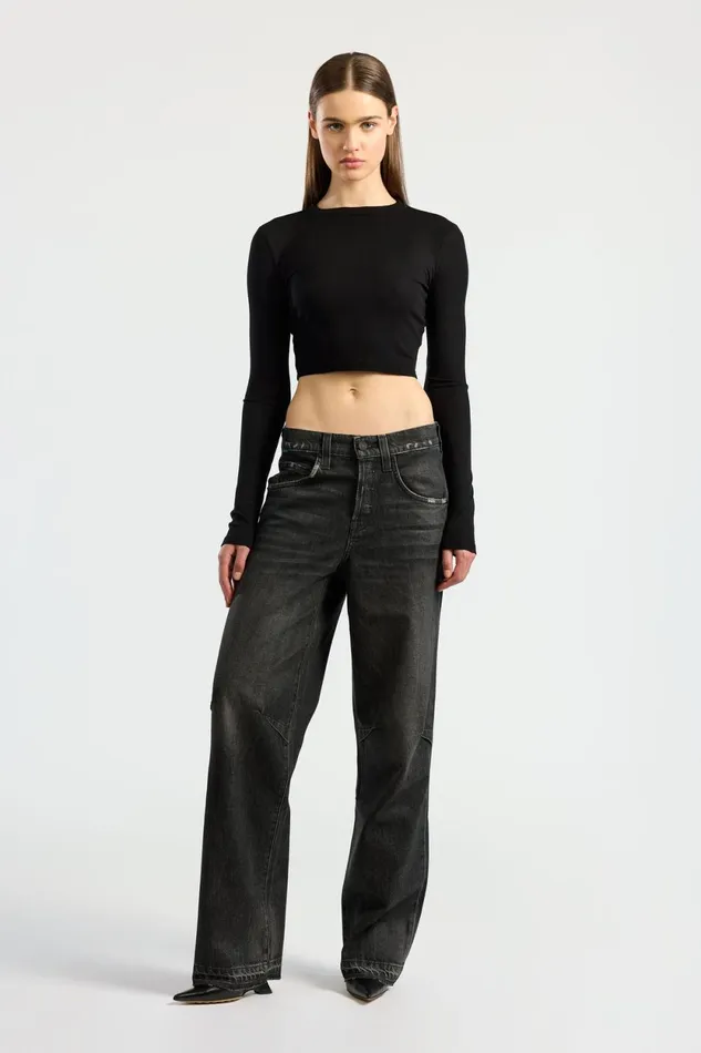 Women Verona Crop Shirt Jet Black COTTON CITIZEN Shirts Women Verona Crop Shirt Jet Black COTTON CITIZEN Shirts