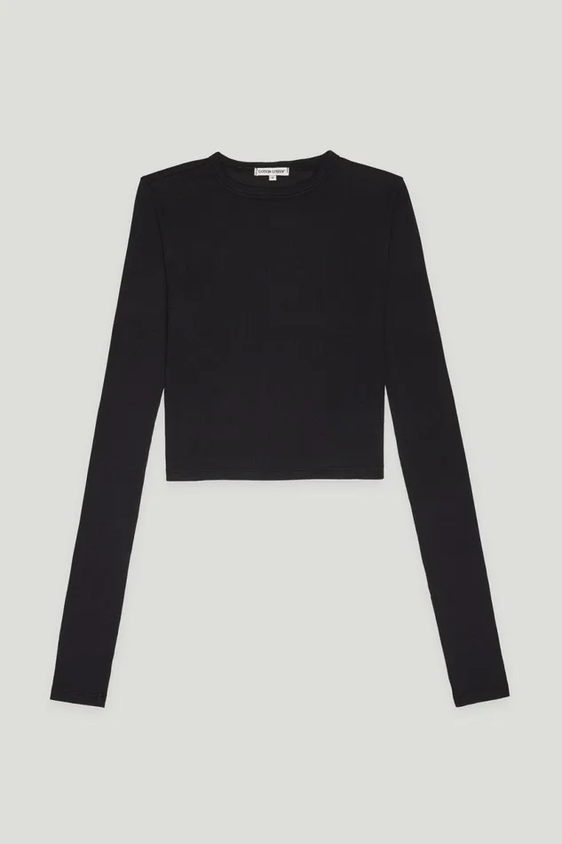 Women Verona Crop Shirt Jet Black COTTON CITIZEN Shirts Women Verona Crop Shirt Jet Black COTTON CITIZEN Shirts