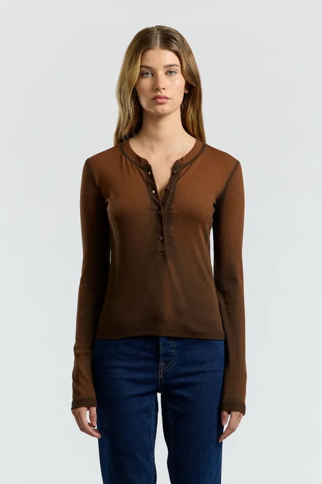 Women Verona Henley Chestnut Cast COTTON CITIZEN Shirts