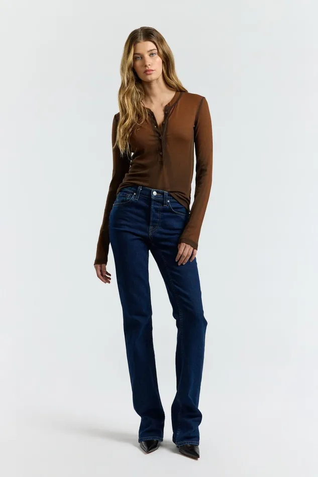 Women Verona Henley Chestnut Cast COTTON CITIZEN Shirts
