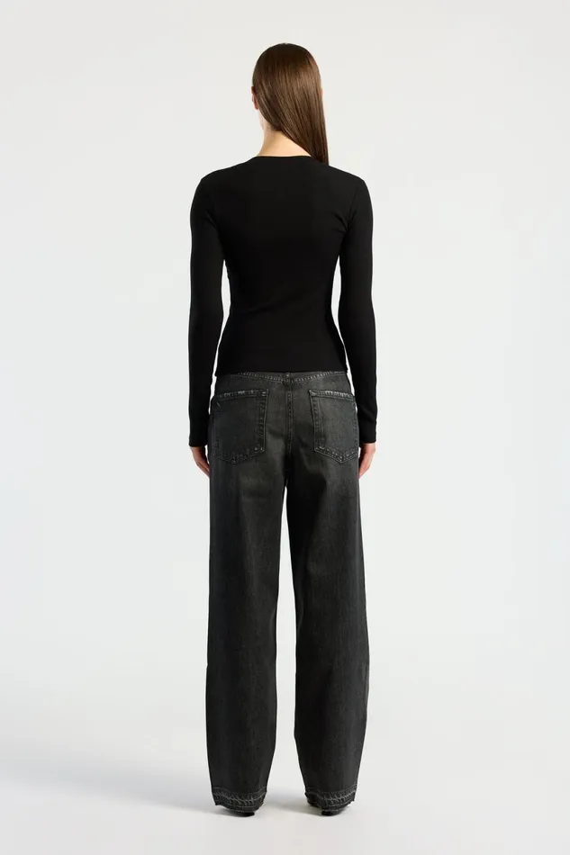Women Verona Henley Jet Black COTTON CITIZEN Shirts Women Verona Henley Jet Black COTTON CITIZEN Shirts