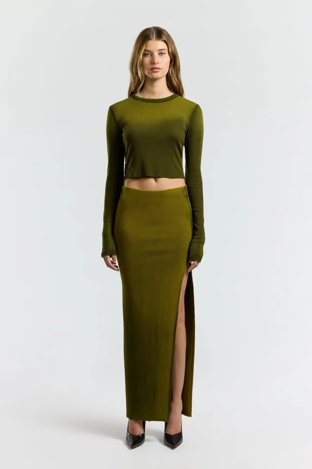 Women Verona Maxi Skirt Pine Cast COTTON CITIZEN Skirts