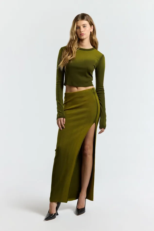 Women Verona Maxi Skirt Pine Cast COTTON CITIZEN Skirts Women Verona Maxi Skirt Pine Cast COTTON CITIZEN Skirts