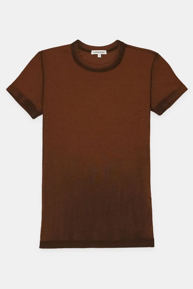 Women Verona Tee Chestnut Cast COTTON CITIZEN Tees Women Verona Tee Chestnut Cast COTTON CITIZEN Tees