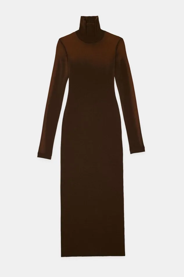 Women Verona Turtleneck Maxi Dress Chestnut Cast COTTON CITIZEN Dresses Women Verona Turtleneck Maxi Dress Chestnut Cast COTTON CITIZEN Dresses