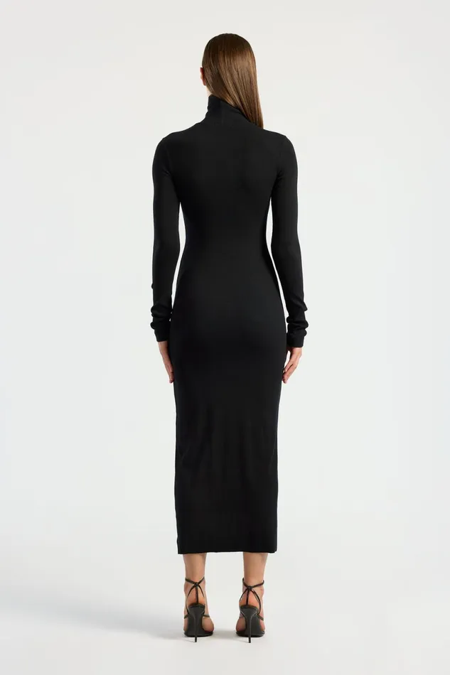 Women Verona Turtleneck Maxi Dress Jet Black COTTON CITIZEN Dresses Women Verona Turtleneck Maxi Dress Jet Black COTTON CITIZEN Dresses