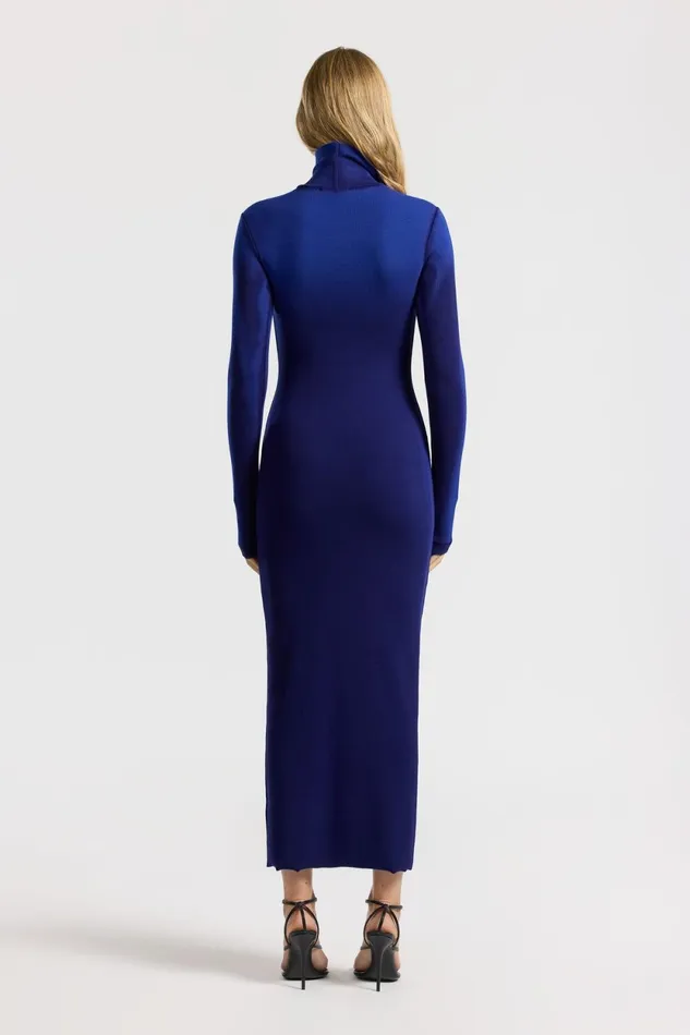 Women Verona Turtleneck Maxi Dress Royal Blue Cast COTTON CITIZEN Dresses Women Verona Turtleneck Maxi Dress Royal Blue Cast COTTON CITIZEN Dresses