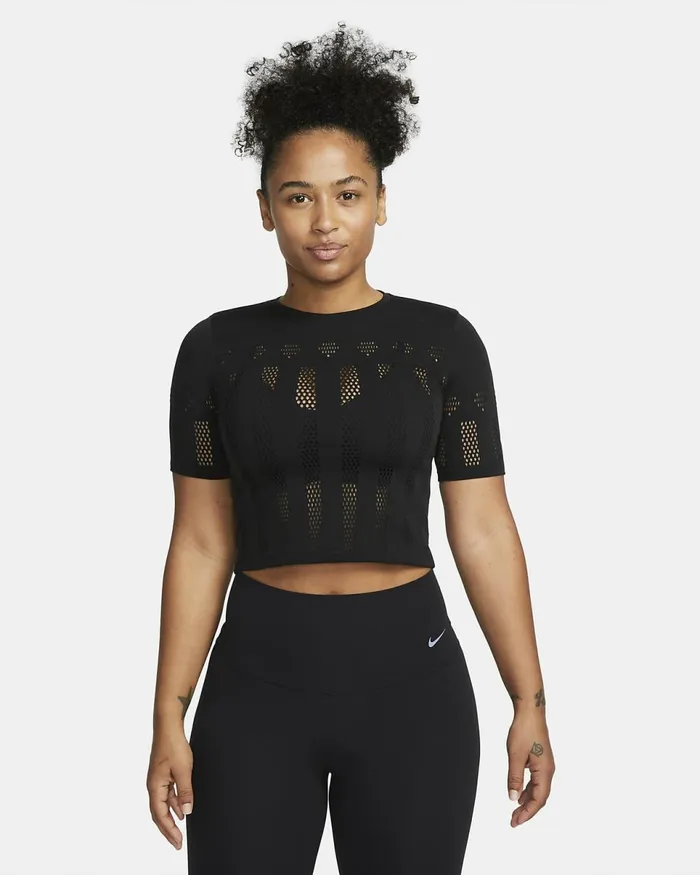 Women Yoga DriFit Adv Luxe Blackanthracite Nike Tops And TShirts
