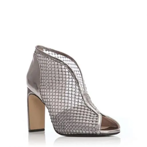 Yoraylia Pewter Textile Women Moda In Pelle High Heel Shoes