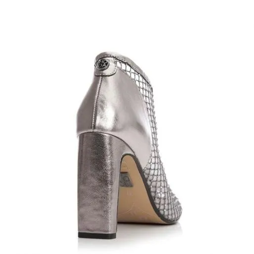 Yoraylia Pewter Textile Women Moda In Pelle High Heel Shoes