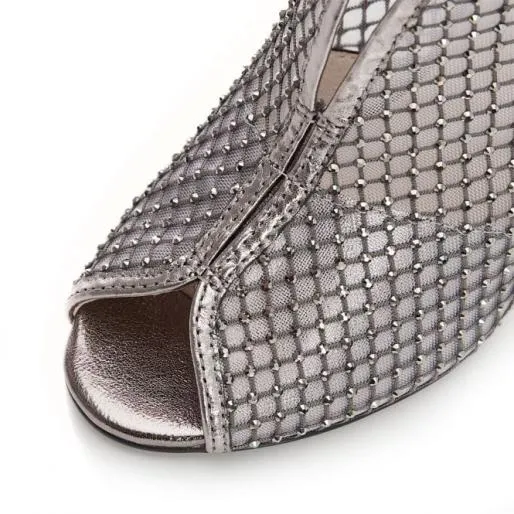 Yoraylia Pewter Textile Women Moda In Pelle High Heel Shoes